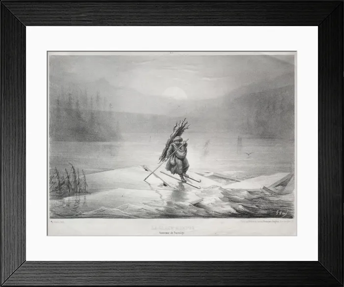 Framed Print : The Breaking Ice, Souvenir of Norway. Creator: Gustave Dore (French, 1832-1883) Framed Print : The Breaking Ice, Souvenir of Norway. Creator: Gustave Dore (French, 1832-1883)