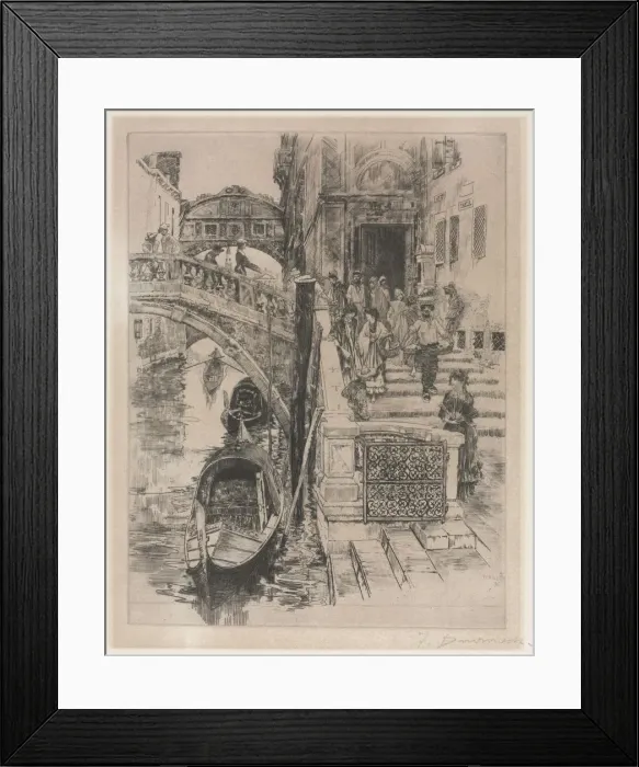 Framed Print : The Bridge of Sighs (second plate), 1885 Framed Print : The Bridge of Sighs (second plate), 1885