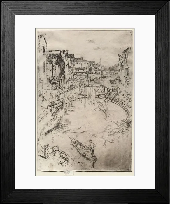 Framed Print : The Bridge, 1886. Creator: James McNeill Whistler (American, 1834-1903) Framed Print : The Bridge, 1886. Creator: James McNeill Whistler (American, 1834-1903)