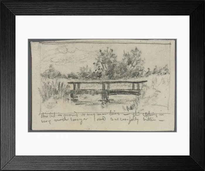 Framed Print : The Bridge, Schleissheim. Creator: Otto H. Bacher (American, 1856-1909) Framed Print : The Bridge, Schleissheim. Creator: Otto H. Bacher (American, 1856-1909)