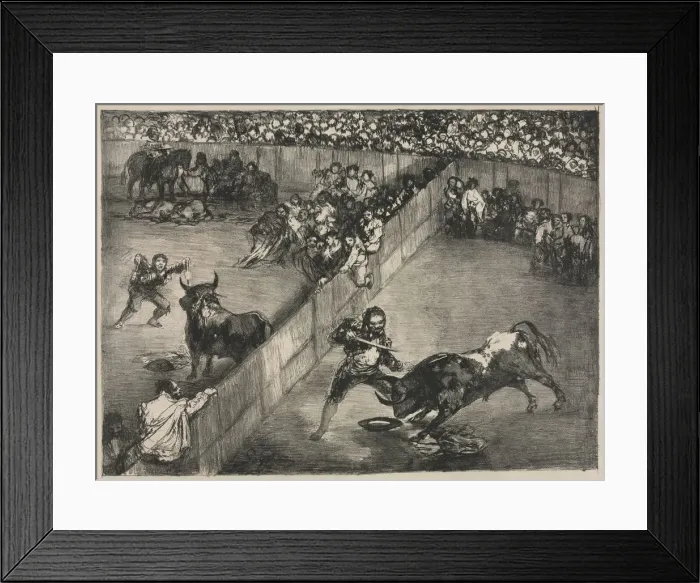 Framed Print : The Bulls of Bordeaux: Bullfight in a Divided Ring, 1825. Creator: Francisco de Goya (Spanish Framed Print : The Bulls of Bordeaux: Bullfight in a Divided Ring, 1825. Creator: Francisco de Goya (Spanish