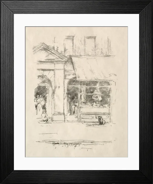 Framed Print : The Butchers Dog, 1896. Creator: James McNeill Whistler (American, 1834-1903) Framed Print : The Butchers Dog, 1896. Creator: James McNeill Whistler (American, 1834-1903)