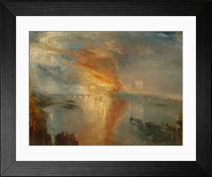 Framed Print : The Burning of the Houses of Lords and Commons, 16 October 1834, 1835 Framed Print : The Burning of the Houses of Lords and Commons, 16 October 1834, 1835