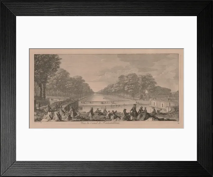 Framed Print : The Canal at Fontainebleau. Creator: Jacques Rigaud (French, 1681-1754) Framed Print : The Canal at Fontainebleau. Creator: Jacques Rigaud (French, 1681-1754)