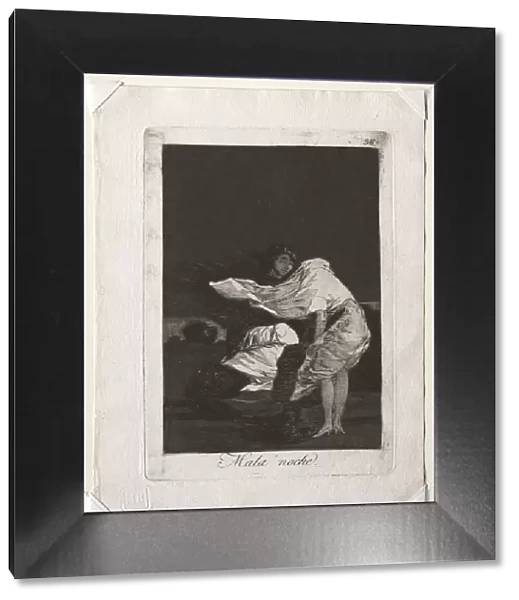 The Caprichos: A Bad Night, 1799. Creator: Francisco de Goya (Spanish, 1746-1828)