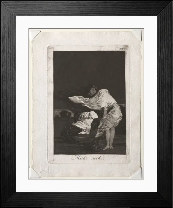Framed Print : The Caprichos: A Bad Night, 1799. Creator: Francisco de Goya (Spanish, 1746-1828) Framed Print : The Caprichos: A Bad Night, 1799. Creator: Francisco de Goya (Spanish, 1746-1828)