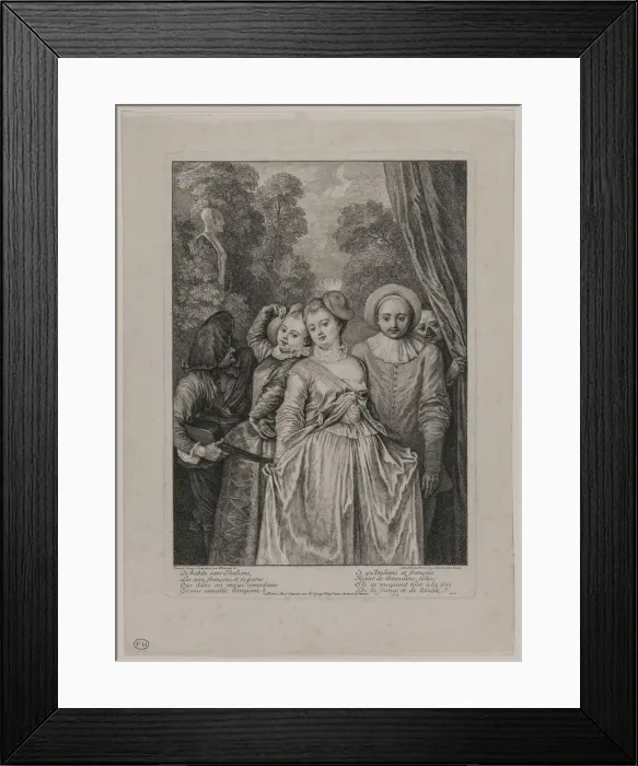 Framed Print : The Clothes are Italian, 1715-1716. Creator: Jean Antoine Watteau (French, 1684-1721) Framed Print : The Clothes are Italian, 1715-1716. Creator: Jean Antoine Watteau (French, 1684-1721)