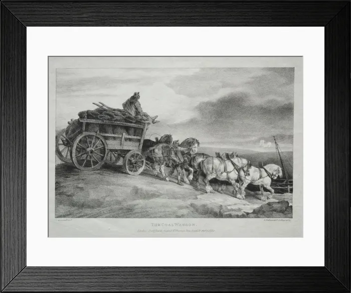 Framed Print : The Coal Wagon, 1821. Creator: Theodore Gericault (French, 1791-1824) Framed Print : The Coal Wagon, 1821. Creator: Theodore Gericault (French, 1791-1824)