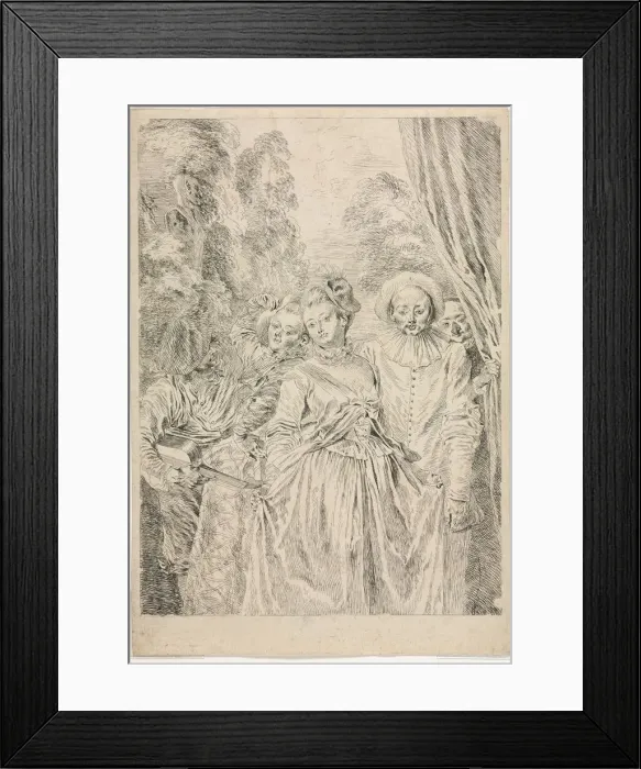 Framed Print : The Clothes are Italian, 1715-16. Creator: Jean Antoine Watteau (French, 1684-1721)