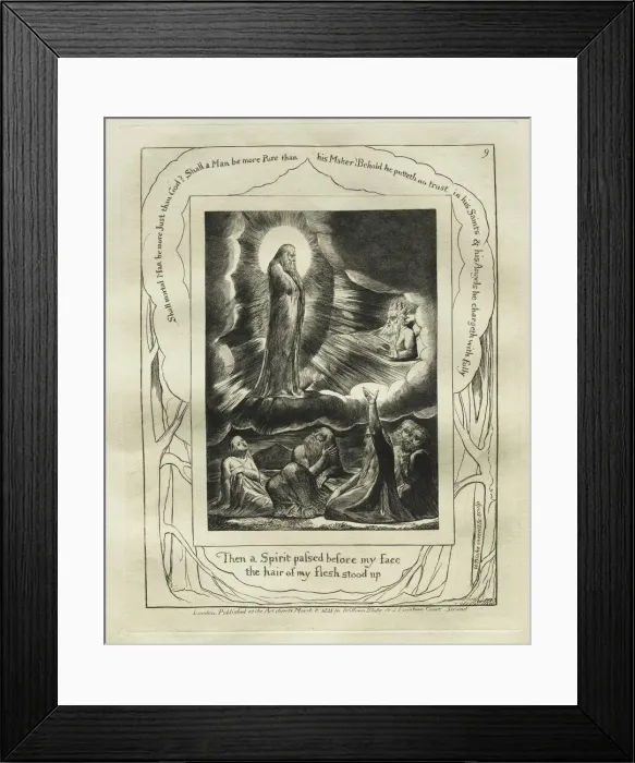 Framed Print : The Book of Job: Pl. 9, Then a Spirit passed before my face / the hair of my flesh stood up, 1825 Framed Print : The Book of Job: Pl. 9, Then a Spirit passed before my face / the hair of my flesh stood up, 1825
