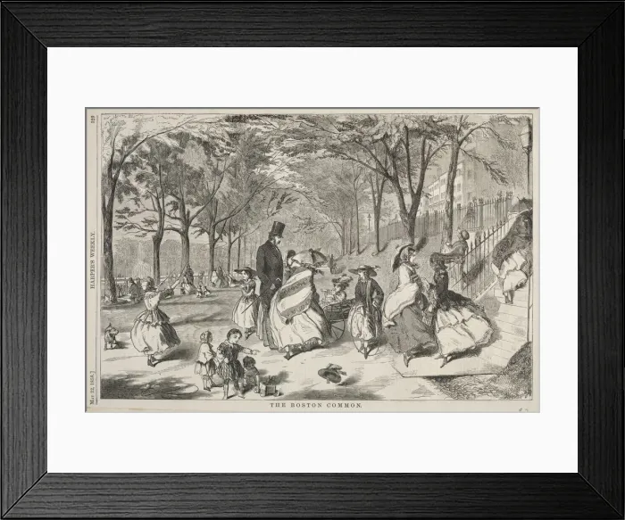 Framed Print : The Boston Common, 1858. Creator: Winslow Homer (American, 1836-1910) Framed Print : The Boston Common, 1858. Creator: Winslow Homer (American, 1836-1910)