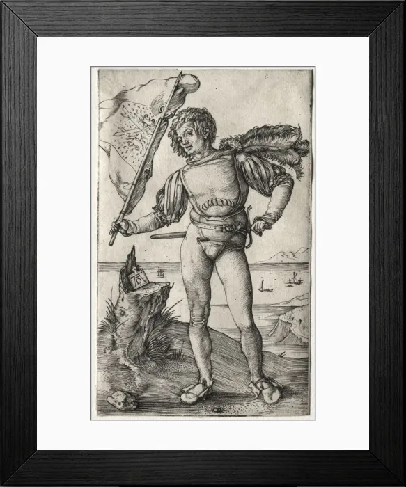 Framed Print : The Burgundian Standard Bearer, c. 1500. Creator: Albrecht Dürer (German, 1471-1528) Framed Print : The Burgundian Standard Bearer, c. 1500. Creator: Albrecht Dürer (German, 1471-1528)