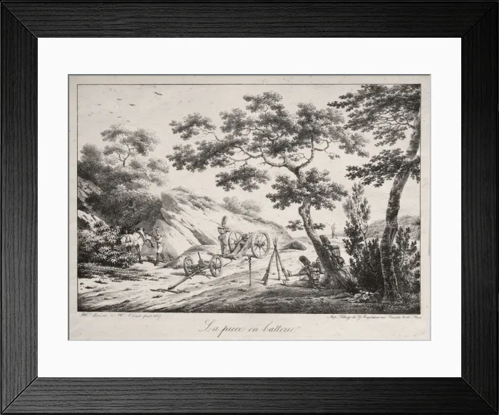 Framed Print : The Canon Ready to Fire, 1817. Creator: Hippolyte Lecomte (French, 1781-1857) Framed Print : The Canon Ready to Fire, 1817. Creator: Hippolyte Lecomte (French, 1781-1857)
