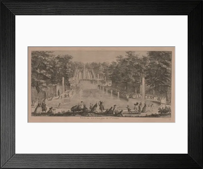 Framed Print : The Cascades of St. Cloud. Creator: Jacques Rigaud (French, 1681-1754) Framed Print : The Cascades of St. Cloud. Creator: Jacques Rigaud (French, 1681-1754)