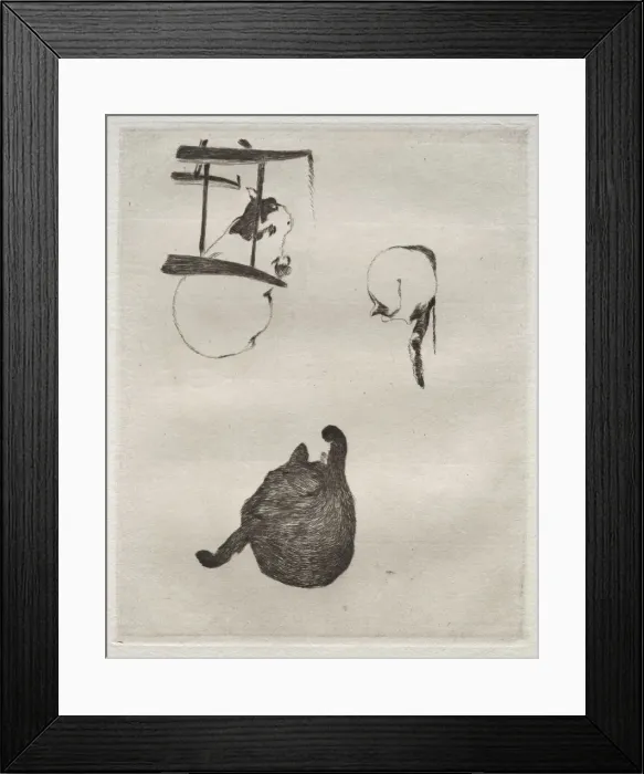 Framed Print : The Cats, 1868-1869. Creator: Edouard Manet (French, 1832-1883) Framed Print : The Cats, 1868-1869. Creator: Edouard Manet (French, 1832-1883)