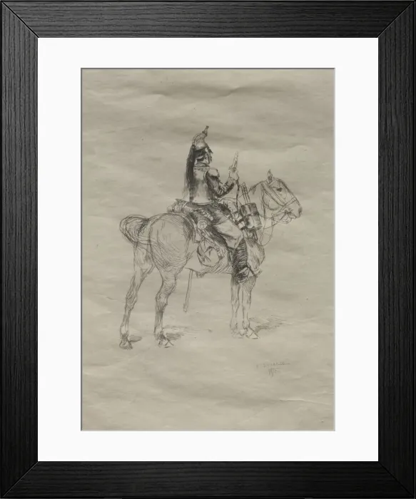 Framed Print : The Cavalryman, 1875. Creator: Edouard Detaille (French, 1848-1912) Framed Print : The Cavalryman, 1875. Creator: Edouard Detaille (French, 1848-1912)