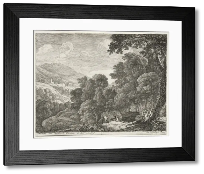 Framed Print : The Cave, c. 1652-1654. Creator: Herman van Swanevelt (Dutch, c. 1600-1655) Framed Print : The Cave, c. 1652-1654. Creator: Herman van Swanevelt (Dutch, c. 1600-1655)