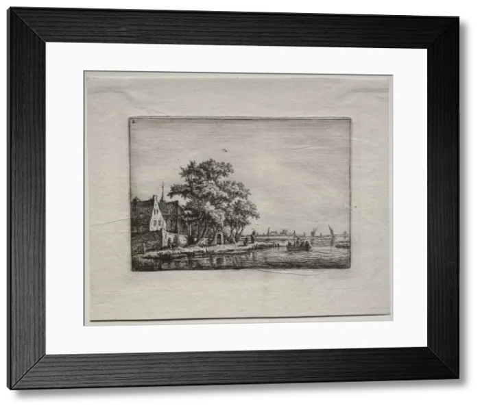Framed Print : The Cemetery by the Canal. Creator: Anthonie Waterloo (Dutch, 1609 / 10-1690) Framed Print : The Cemetery by the Canal. Creator: Anthonie Waterloo (Dutch, 1609 / 10-1690)