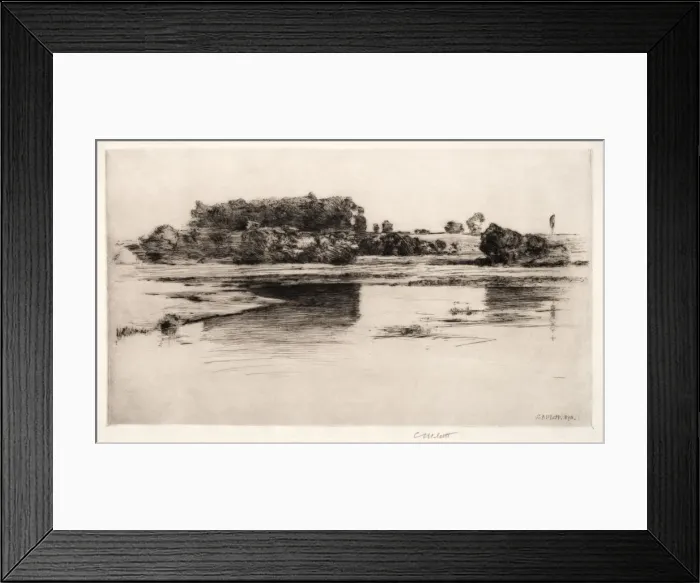 Framed Print : The Charles River, 1890. Creator: Charles Adams Platt (American, 1861-1933) Framed Print : The Charles River, 1890. Creator: Charles Adams Platt (American, 1861-1933)