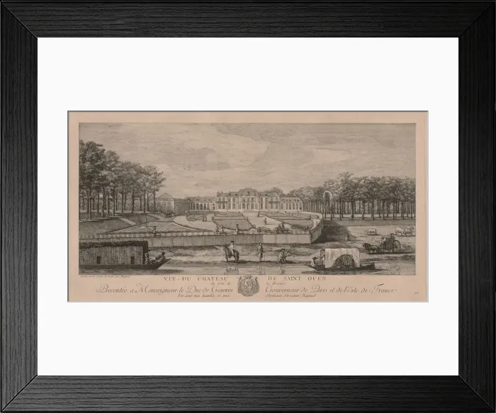 Framed Print : The Chateau of Saint Ouen. Creator: Jacques Rigaud (French, 1681-1754) Framed Print : The Chateau of Saint Ouen. Creator: Jacques Rigaud (French, 1681-1754)