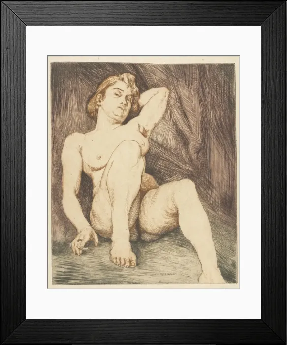 Framed Print : The Cigarette. Creator: Charles Maurin (French, 1856-1914) Framed Print : The Cigarette. Creator: Charles Maurin (French, 1856-1914)
