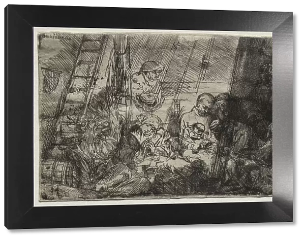 The Circumcision In the Stable, 1654. Creator: Rembrandt van Rijn (Dutch, 1606-1669)