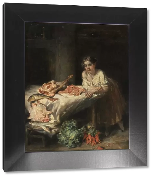 The Bourgeois Kitchen, 1854. Creator: Octave Tassaert (French, 1800-1874)