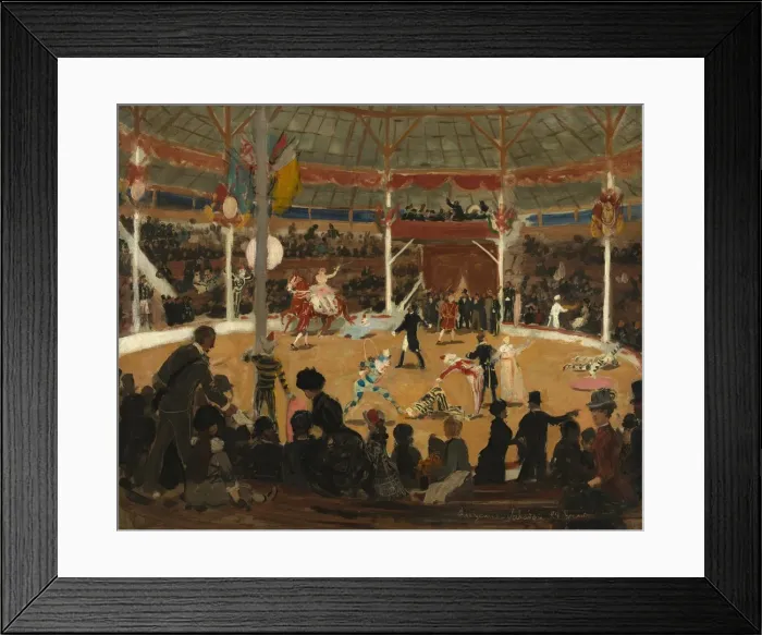 Framed Print : The Circus, 1889. Creator: Suzanne Valadon (French, 1865-1938), attributed to Framed Print : The Circus, 1889. Creator: Suzanne Valadon (French, 1865-1938), attributed to