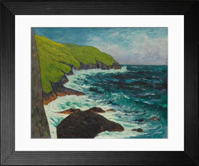 Framed Print : The Cliffs at Beg-ar-Fry, Saint-Jean-du-Doigt, 1895. Creator: Maxime Maufra (French, 1861-1918) Framed Print : The Cliffs at Beg-ar-Fry, Saint-Jean-du-Doigt, 1895. Creator: Maxime Maufra (French, 1861-1918)