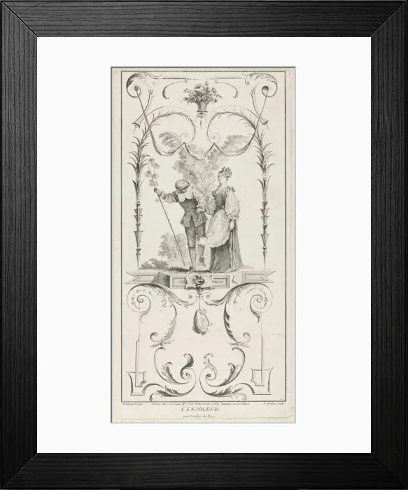 Framed Print : The Coaxer, Arabesque. Creator: Pierre Alexandre Aveline (French, 1710-1760) Framed Print : The Coaxer, Arabesque. Creator: Pierre Alexandre Aveline (French, 1710-1760)