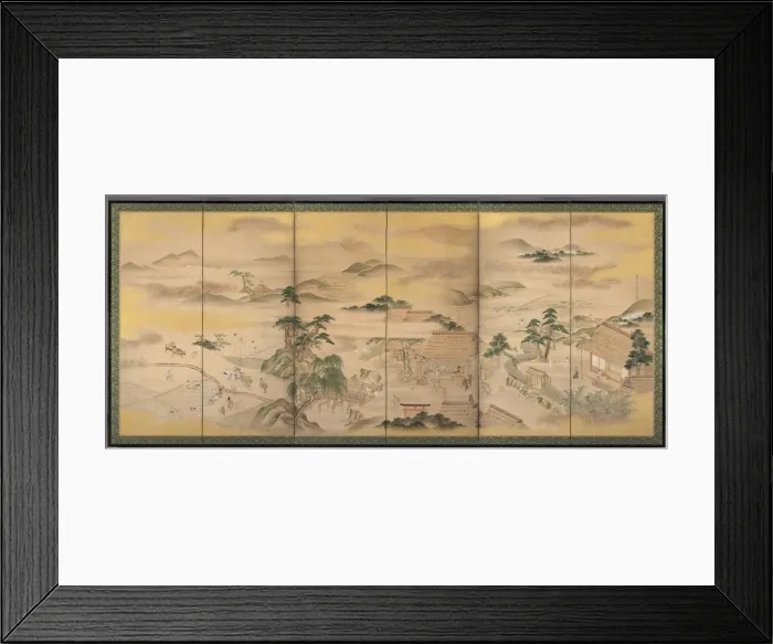 Framed Print : Spring and Autumn Farming, 1700s. Creator: Ko Sukoku (Japanese, 1730-1804) Framed Print : Spring and Autumn Farming, 1700s. Creator: Ko Sukoku (Japanese, 1730-1804)