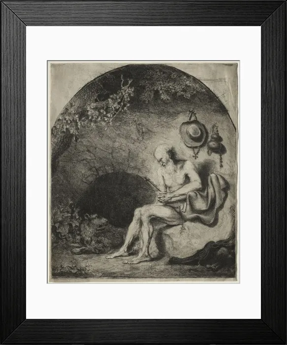 Framed Print : St. Jerome in Penitence, 1644. Creator: Ferdinand Bol (Dutch, 1616-1680) Framed Print : St. Jerome in Penitence, 1644. Creator: Ferdinand Bol (Dutch, 1616-1680)