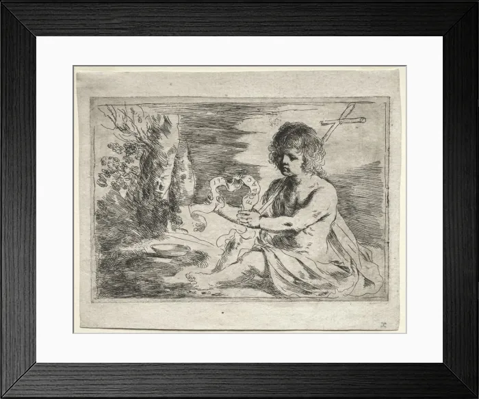 Framed Print : St. John the Baptist, 1650s. Creator: Guercino (Italian, 1591-1666) Framed Print : St. John the Baptist, 1650s. Creator: Guercino (Italian, 1591-1666)