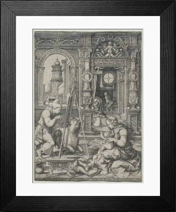 Framed Print : St. Luke Painting the Virgin, 1526. Creator: Dirk Vellert (Netherlandish, 1480 / 85-1547) Framed Print : St. Luke Painting the Virgin, 1526. Creator: Dirk Vellert (Netherlandish, 1480 / 85-1547)