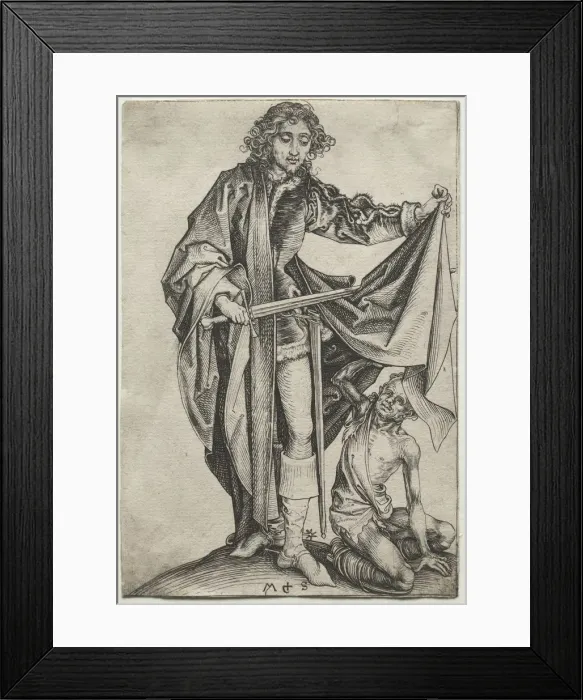 Framed Print : St. Martin. Creator: Martin Schongauer (German, c. 1450-1491) Framed Print : St. Martin. Creator: Martin Schongauer (German, c. 1450-1491)