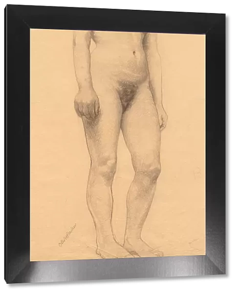 Standing Female Nude, probably 1878-79. Creator: Otto H. Bacher (American, 1856-1909)