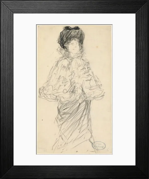 Framed Print : Standing Woman, c. 1900. Creator: Charles Paul Renouard (French, 1845-1924) Framed Print : Standing Woman, c. 1900. Creator: Charles Paul Renouard (French, 1845-1924)
