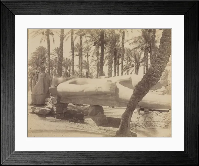 Framed Print : Statue of Ramesses at Saqqara, c. 1870s - 1880s. Creator: Antonio Beato (British, c Framed Print : Statue of Ramesses at Saqqara, c. 1870s - 1880s. Creator: Antonio Beato (British, c