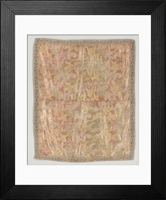 Framed Print : Table Cover, 18th century. Creator: Unknown Framed Print : Table Cover, 18th century. Creator: Unknown