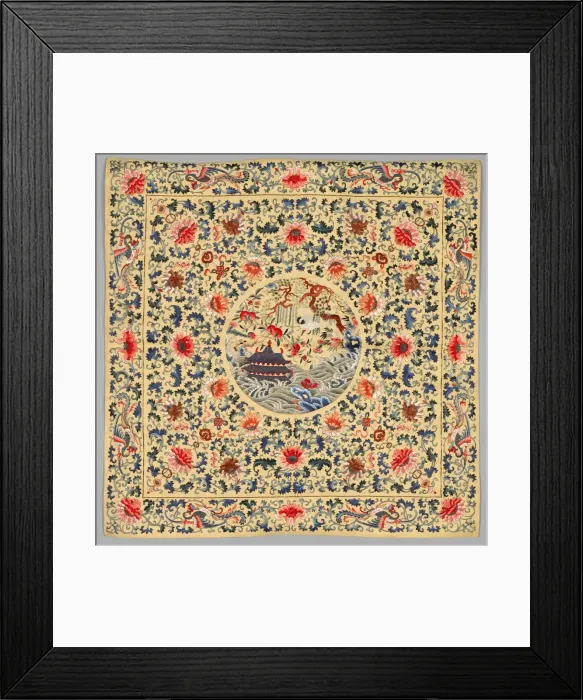 Framed Print : Table Cover, late 1800s. Creator: Unknown Framed Print : Table Cover, late 1800s. Creator: Unknown