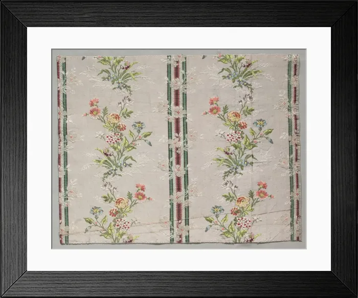 Framed Print : Taffeta, Brocaded, c. 1790. Creator: Unknown Framed Print : Taffeta, Brocaded, c. 1790. Creator: Unknown
