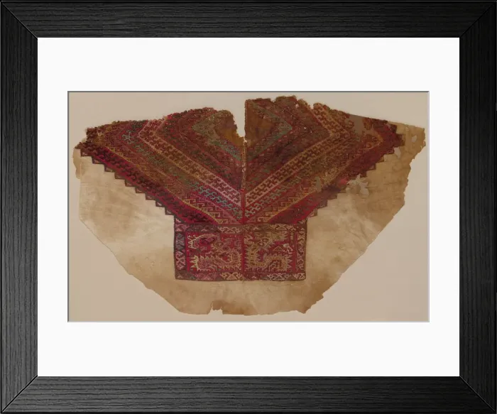 Framed Print : Tapestry-woven Yoke from a Tunic, 800-1200?. Creator: Unknown Framed Print : Tapestry-woven Yoke from a Tunic, 800-1200?. Creator: Unknown