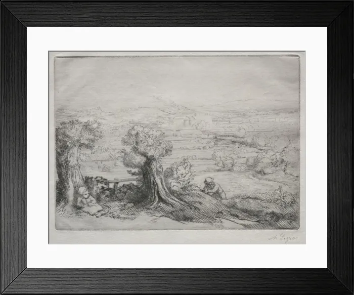 Framed Print : Souvenir dun Vallee en Bourgogne. Creator: Alphonse Legros (French, 1837-1911) Framed Print : Souvenir dun Vallee en Bourgogne. Creator: Alphonse Legros (French, 1837-1911)