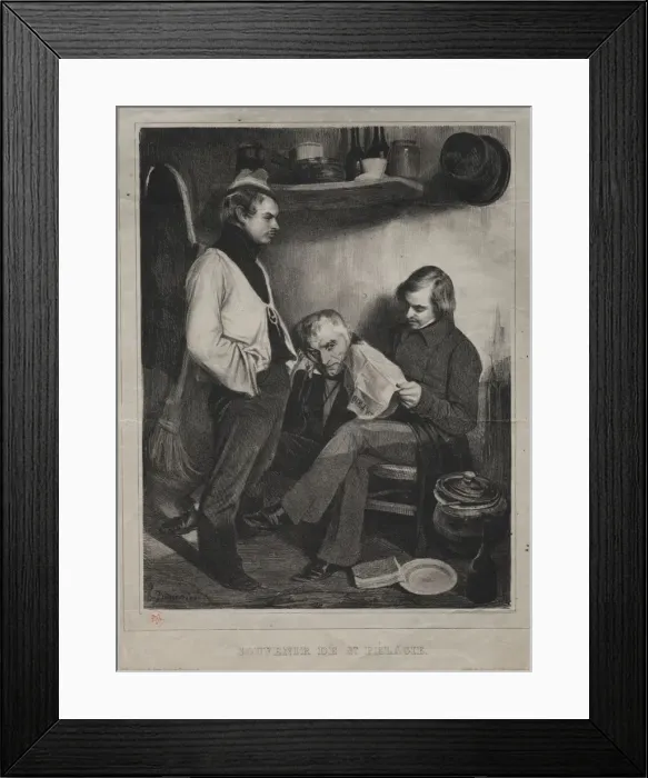 Framed Print : Souvenir of the Prison ot Ste. Pelagie, 1834. Creator: Honore Daumier (French Framed Print : Souvenir of the Prison ot Ste. Pelagie, 1834. Creator: Honore Daumier (French
