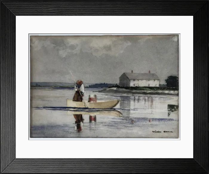 Framed Print : Spearing Eels, ? late 1800s. Creator: Winslow Homer (American, 1836-1910) Framed Print : Spearing Eels, ? late 1800s. Creator: Winslow Homer (American, 1836-1910)