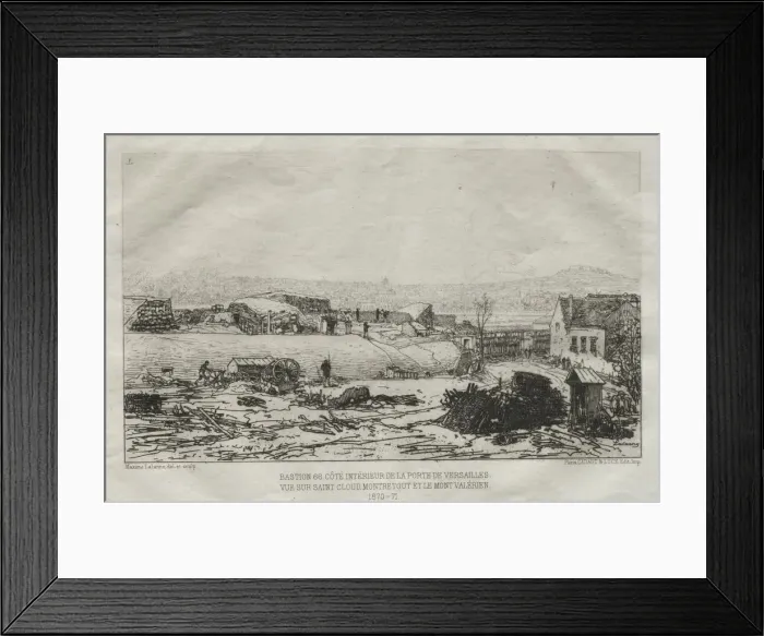 Framed Print : Souvenirs artistiques du Siege de Paris: Bastiene 66 Framed Print : Souvenirs artistiques du Siege de Paris: Bastiene 66