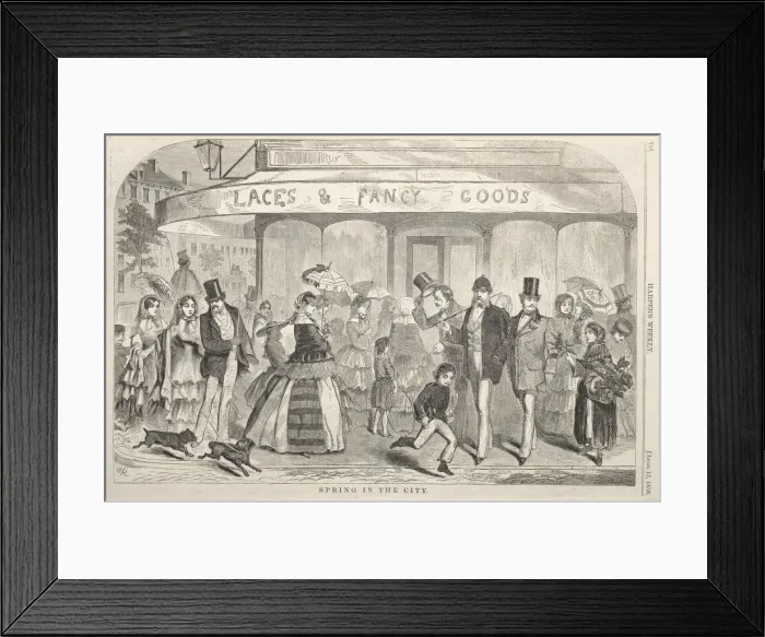 Framed Print : Spring in the City, 1858. Creator: Winslow Homer (American, 1836-1910) Framed Print : Spring in the City, 1858. Creator: Winslow Homer (American, 1836-1910)