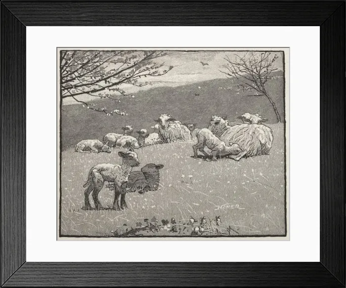 Framed Print : Spring Lamb, 1880. Creator: Winslow Homer (American, 1836-1910) Framed Print : Spring Lamb, 1880. Creator: Winslow Homer (American, 1836-1910)