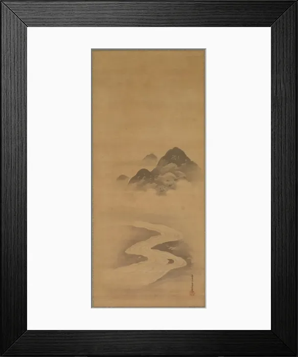 Framed Print : Spring Landscape, 17th century. Creator: Yukinobu Kiyohara (Japanese, 1643-1682) Framed Print : Spring Landscape, 17th century. Creator: Yukinobu Kiyohara (Japanese, 1643-1682)