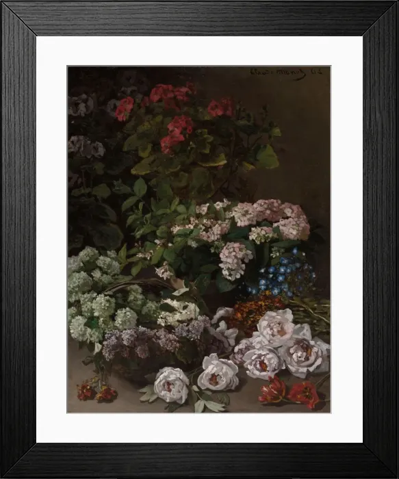 Framed Print : Spring Flowers, 1864. Creator: Claude Monet (French, 1840-1926) Framed Print : Spring Flowers, 1864. Creator: Claude Monet (French, 1840-1926)